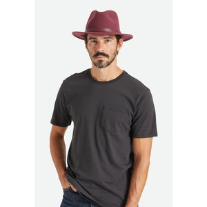 Brixton - Messer Fedora - Fedora Hat - Mahogany