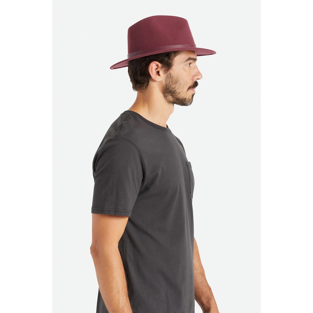 Brixton - Messer Fedora - Fedora Hat - Mahogany