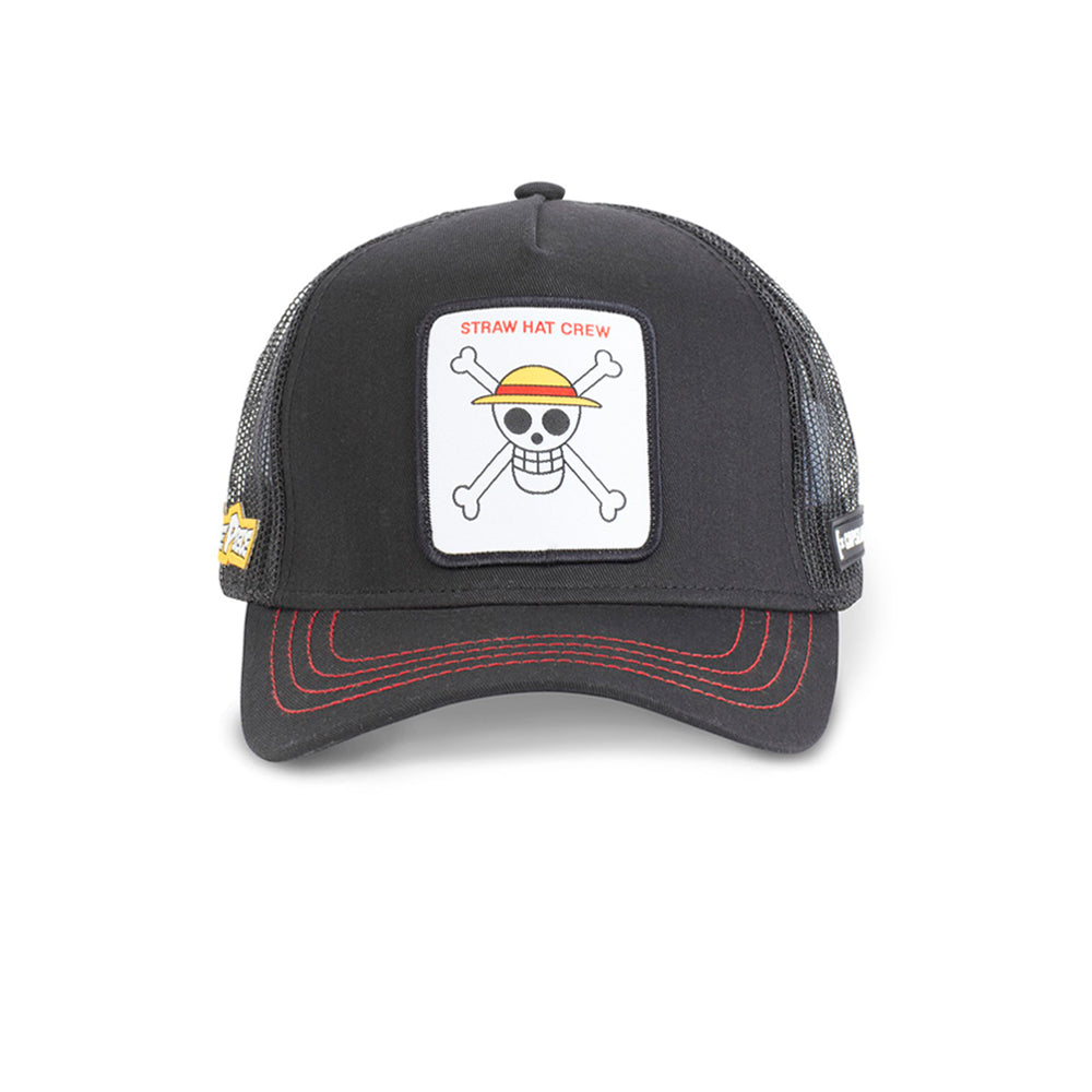 Capslab One Piece Straw Hat Trucker Snapback Black Sort CL/OP1/1/SKU2 