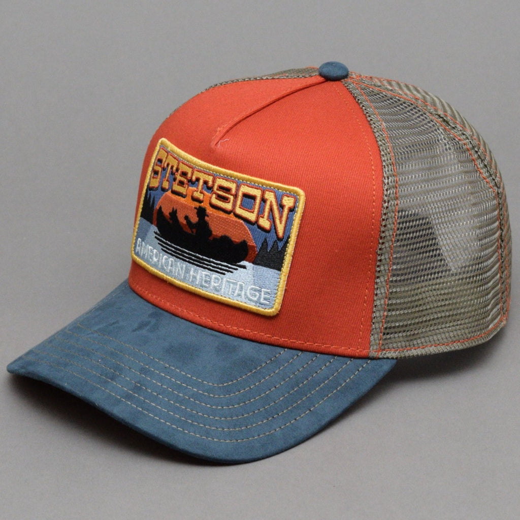 Stetson Canoe Trucker Snapback Red Navy Rød Blå 7756114-28