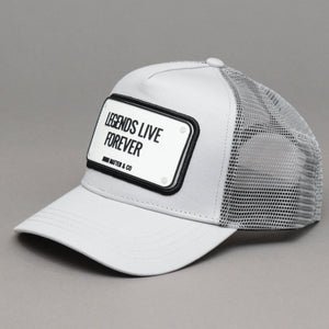 John Hatter Legends Live Forever The Rubber Edition Trucker Snapback Silver Sølv R-1059-U00