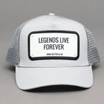 John Hatter Legends Live Forever The Rubber Edition Trucker Snapback Silver Sølv R-1059-U00