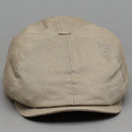 Stetson 6 Panel Cotton Twill Sixpence Flat Cap Taupe Grey Grå Beige 6641110-32