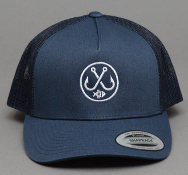 Ideal Fishing Badge Trucker Snapback Navy Blå