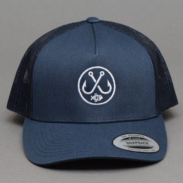 Ideal Fishing Badge Trucker Snapback Navy Blå