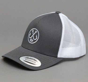Ideal Fishing Badge Trucker Snapback Grey White Grå Hvid