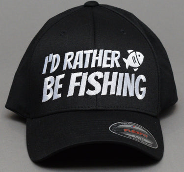 Ideal Id Rather Be Fishing Flexfit Black Black Sort Sort