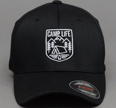 Ideal Camp Life Flexfit Black Sort