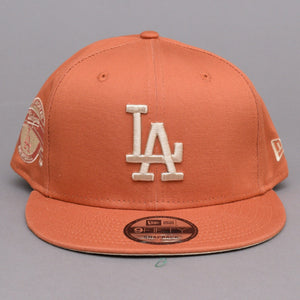 New Era Los Angeles LA Dodgers 9Fifty Side Patch Medium Snapback Medium Brown Beige Brun 60298852 