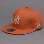 New Era MLB New York NY Yankees 9Fifty Side Patch Medium Snapback Medium Brown Beige Brun 60298839 
