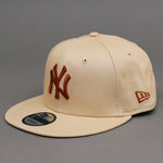 New Era New York NY Yankees 9Fifty Essential Snapback Cream Stone Orange Beige 60298732 