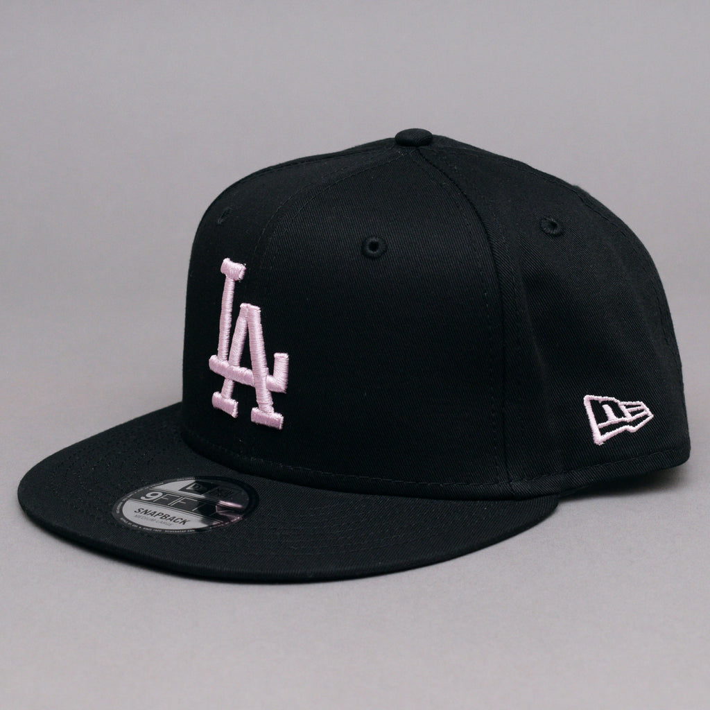 New Era MLB Los Angeles LA Dodgers 9Fifty Essential Snapback Black Pink Sort Lyserød 60298734