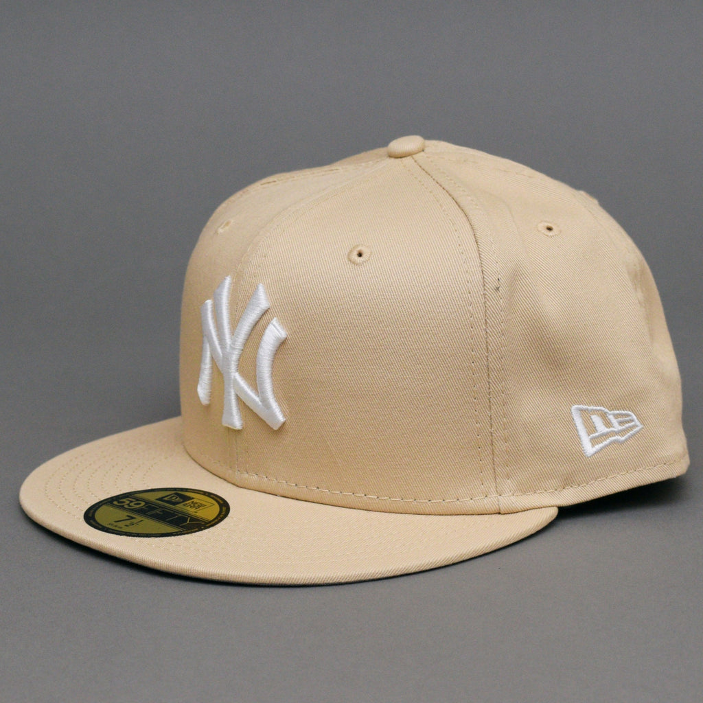 New Era New York NY Yankees 59Fifty Essential Fitted Cream Stone White Beige Hvid 60298738 