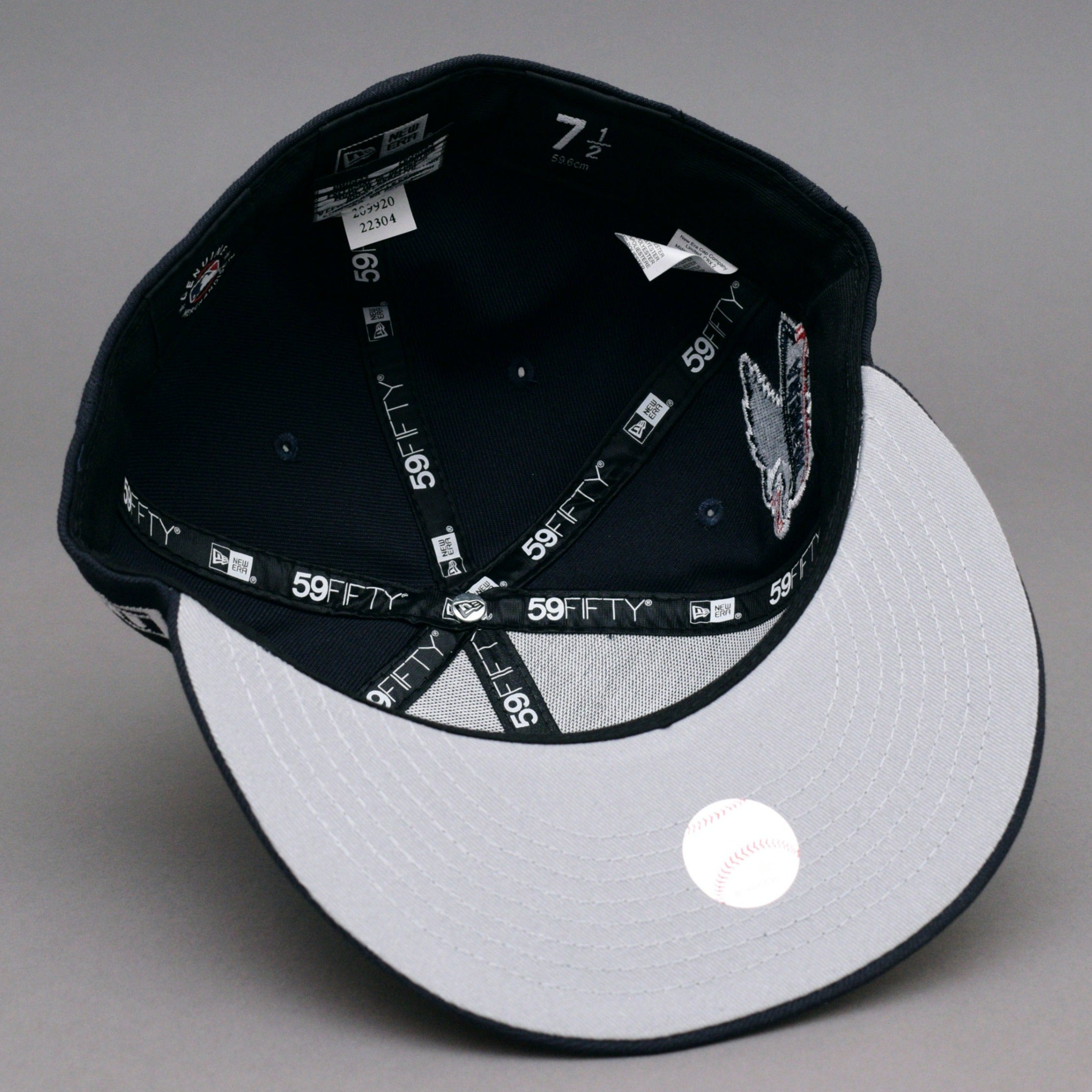 New Era New York NY Yankees 59Fifty Team League Fitted Navy White Blå Hvid 60298714