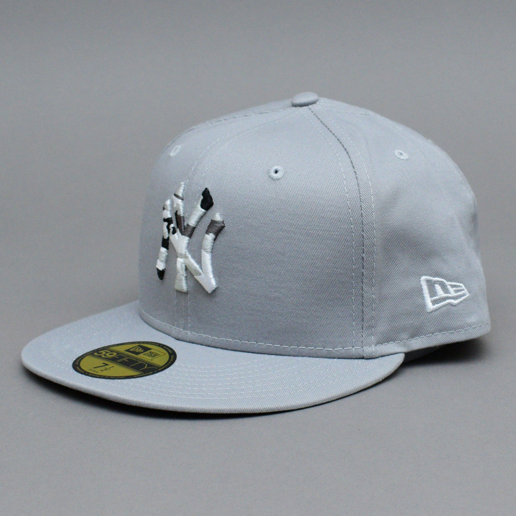 New Era MLB New York NY Yankees 59Fifty Monocamo Infill Fitted Grey Grå 60298746