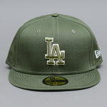 New Era MLB Los Angeles LA Dodgers 59Fifty Team Outline Fitted Medium Green Grøn 60298771 