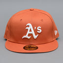 New Era MLB Oakland Athletics 59Fifty Essential Fitted Medium Brown White Brun Hvid 60298741
