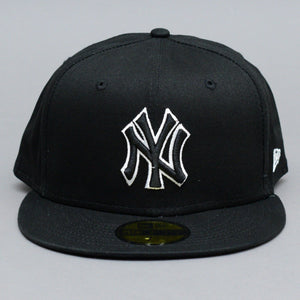 New Era MLB New York NY Yankees 59Fifty Team Outline Fitted Black Sort 60298772 
