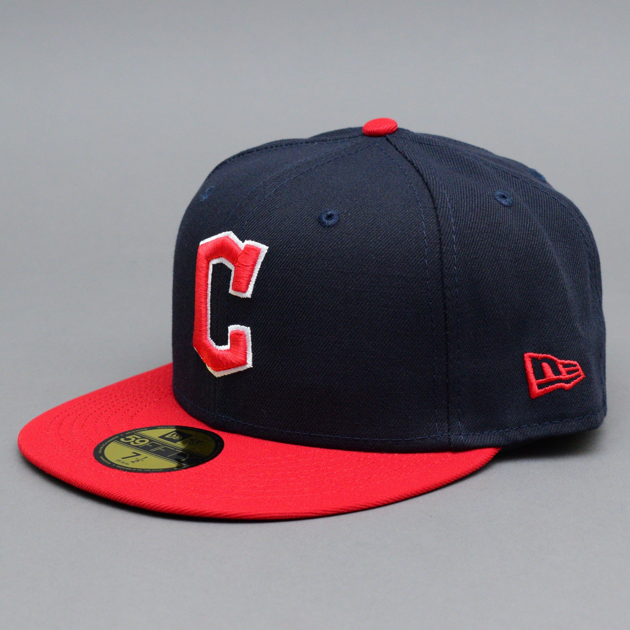 New Era MLB Cleveland Guardians 59Fifty Authentic Performance Fitted Navy Red Blå Rød 60288651 
