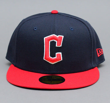 New Era MLB Cleveland Guardians 59Fifty Authentic Performance Fitted Navy Red Blå Rød 60288651 