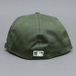 New Era MLB New York NY Yankees 59Fifty Essential Fitted Olive White Grøn Hvid 60298737