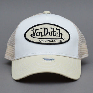 Von Dutch Boston Trucker Snapback White Sand Hvid Beige 7030427