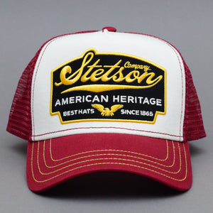 Stetson - American Heritage - Trucker/Snapback - Bordeaux/White