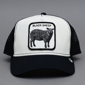 Goorin Bros Black Sheep Trucker Snapback White Black Hvid Sort 101-0380