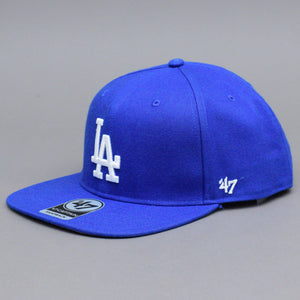 47 Brand MLB  Los Angeles LA Dodgers Sure Shot Captain Snapback Royal Blue White Blå Hvid B-SRS12WBP-RYC