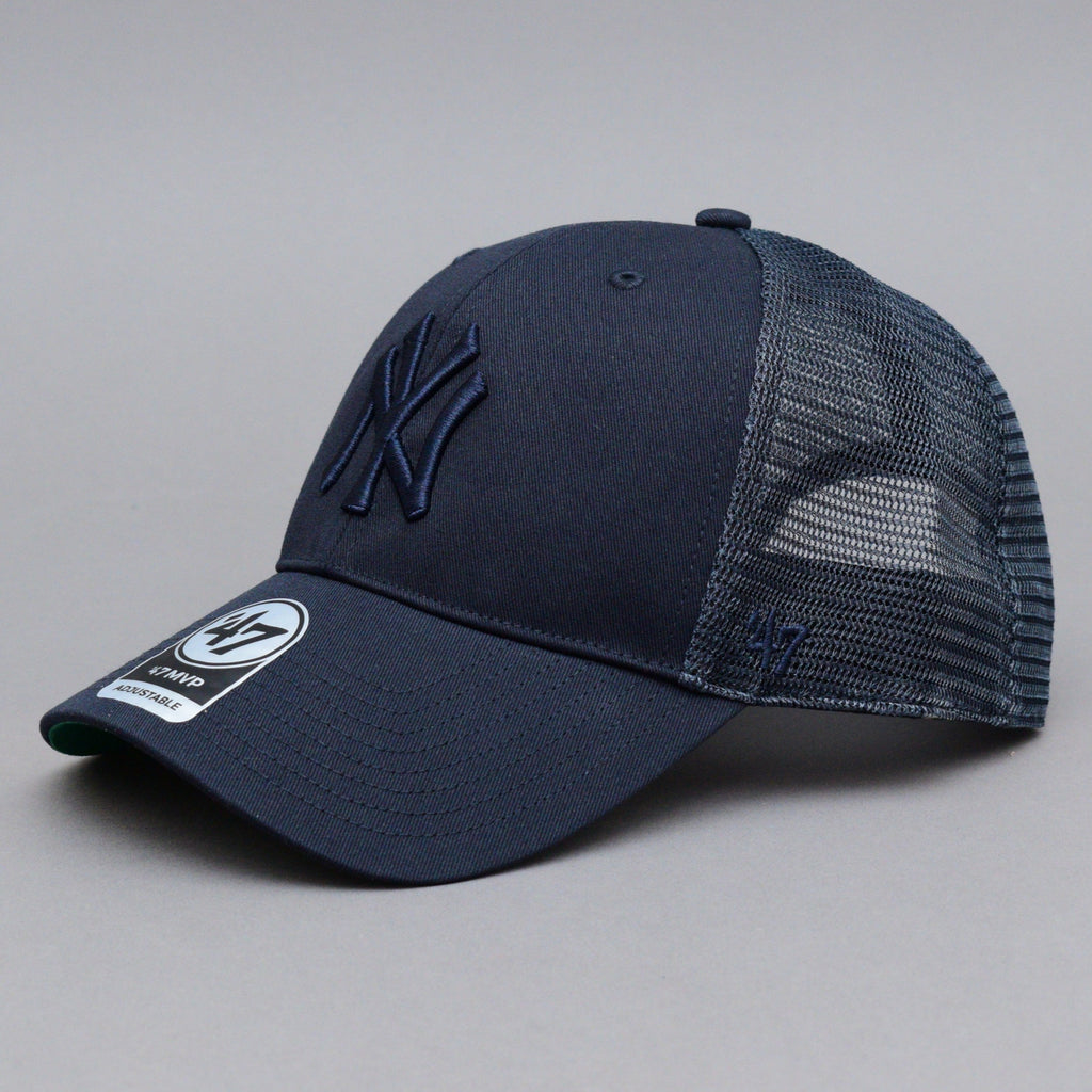 47 Brand MLB New York NY Yankees MVP Branson Trucker Snapback Navy Navy Blå B-BRANS17CTP-NYA