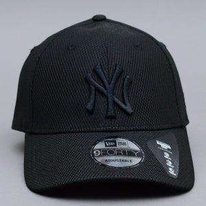 New Era MLB New York NY Yankees 9Forty Diamond Era Adjustable Justerbar Black Black Sort 12040560