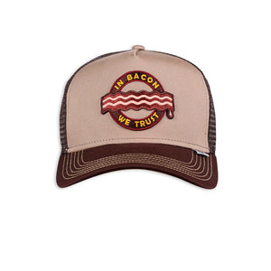 Djinns HFT Food Bacon Trucker Snapback Brown Beige Brun 1002677