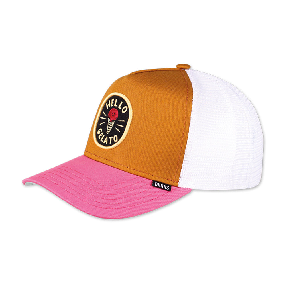 Djinns HFT Food Gelato Trucker Snapback Brown Rose White Brun Lyserød Hvid 1004465