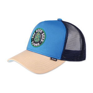 Djinns HFT Seed Trucker Snapback Royal Blue Khaki Navy Konge Blå Beige 1004464