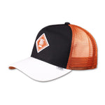 Djinns HTF P Seersucker Trucker Snapback Black White Orange Sort Hvid 1004086