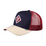 Djinns HTF P Seersucker Trucker Snapback Navy Beige Red Blå Rød 1004085