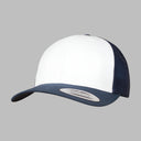 Flexfit Retro Colored Front Trucker Snapback 6606CF Navy White Blå Hvid