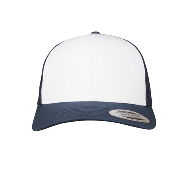 Flexfit Retro Colored Front Trucker Snapback 6606CF Navy White Blå Hvid