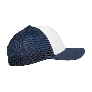 Flexfit Retro Colored Front Trucker Snapback 6606CF Navy White Blå Hvid
