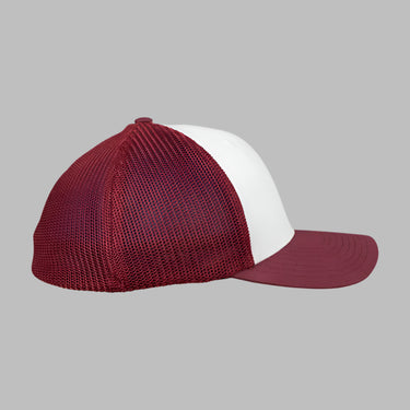 Flexfit Mesh Colored Front Flexfit 6511CF Maroon White Rød Hvid