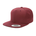 Flexfit Yupoong 6-12 Years Snapback 6089MK Kids Børn Maroon Rød