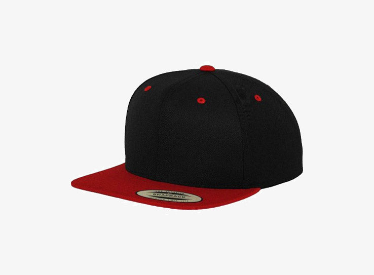 Yupoong Youth Snapback 6089YOUTH Black Red Sort Rød
