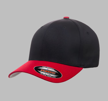 Flexfit Baseball Original Flexfit 6277 Black Red Sort Rød