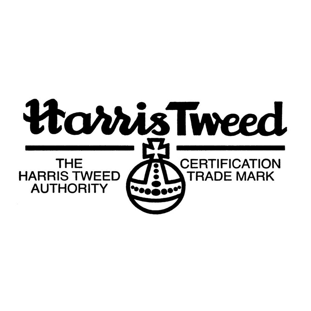 Stetson Hatteras New Harris Tweed Sixpence Flat Cap Grey Grå 6840527-323 Harris Tweed Logo