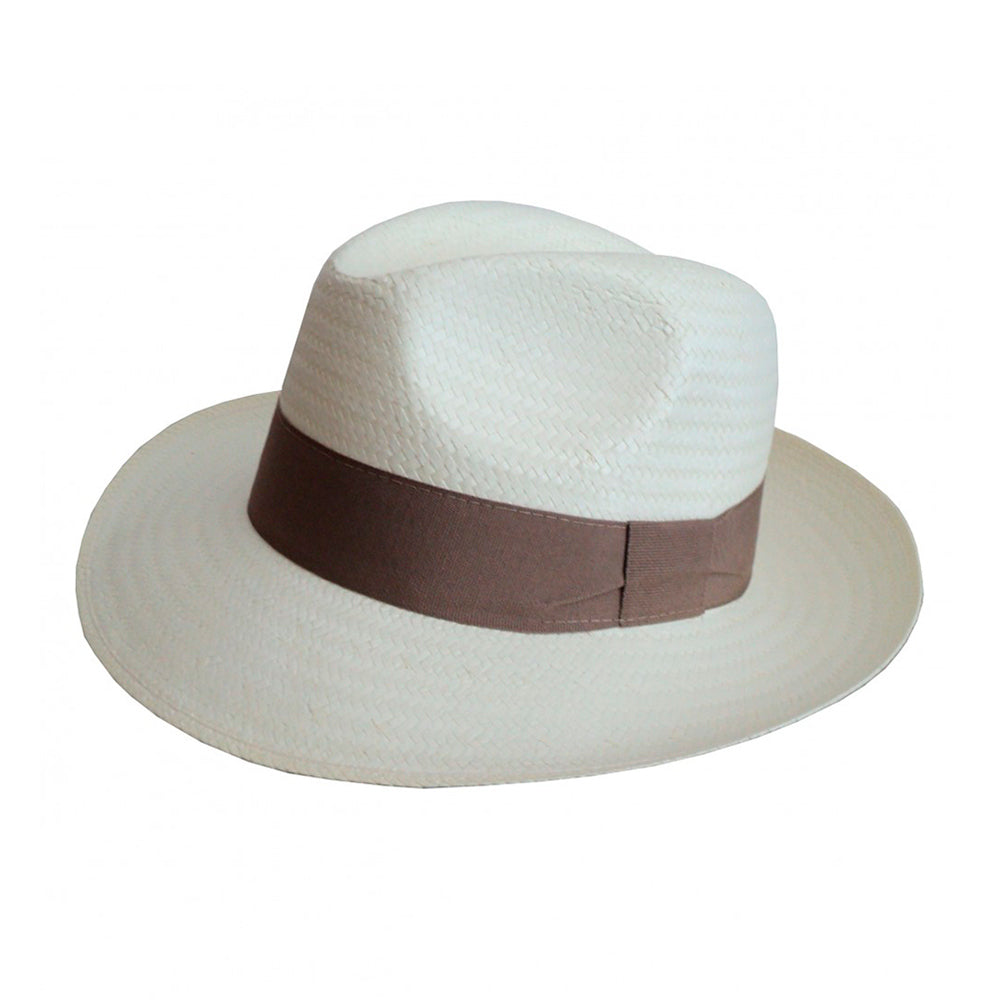 Headzone Straw Hat Fedora Hat 2840 Off White Hvid