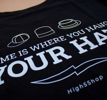 High5 Shop High5 Logo Tee's Home Is Where You Hang Your Hat T-shirt Black Sort