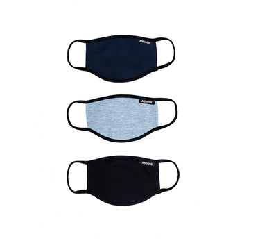 Hype JustHype 3X Kids Dark Colours Face Mask Mundbind Navy Black Grey Blå Sort Grå SAFE0041