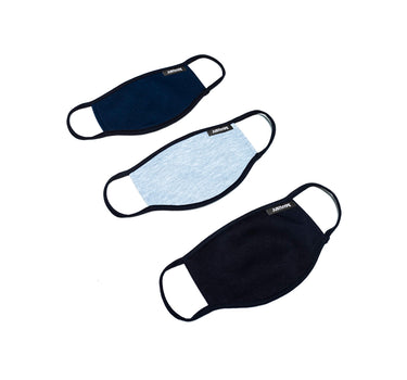 Hype JustHype 3X Kids Dark Colours Face Mask Mundbind Navy Black Grey Blå Sort Grå SAFE0041