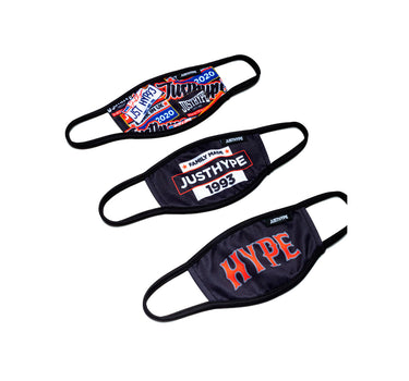 Hype 3X Kids Squad Face Mask Multi Color Camo Camouflage Black Sort SAFE0205