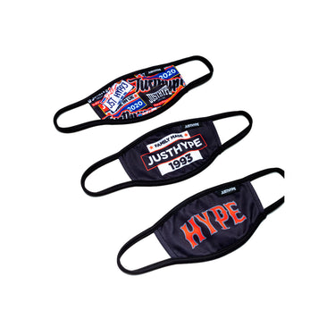 Hype 3X Kids Squad Face Mask Multi Color Camo Camouflage Black Sort SAFE0205
